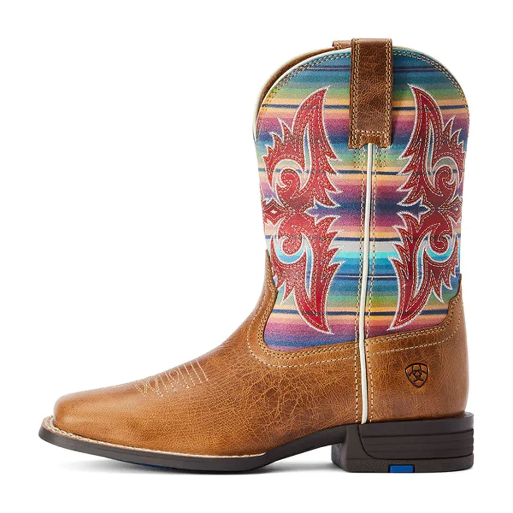 10042595 Ariat Youth Lonestar Ridge Square Toe Cowboy Boot - Tan / Old Muted Serape