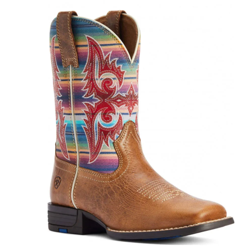 10042595 Ariat Youth Lonestar Ridge Square Toe Cowboy Boot - Tan / Old Muted Serape