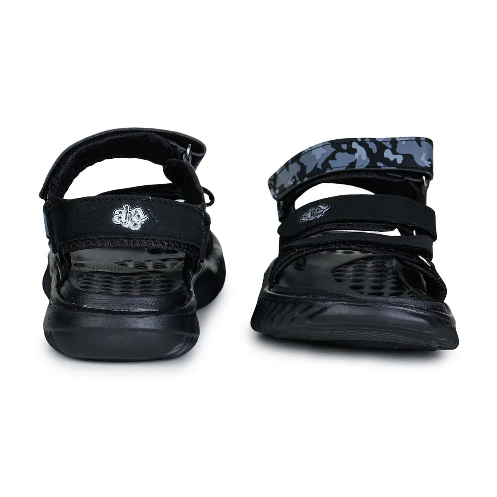 A-HA Casual Black Sandals For Men STAMINA-9 By Liberty