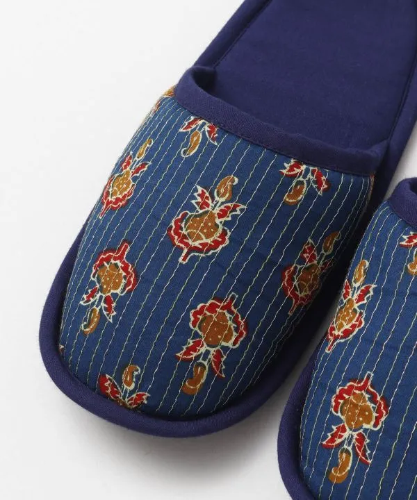 Block Print Style Travel Slippers