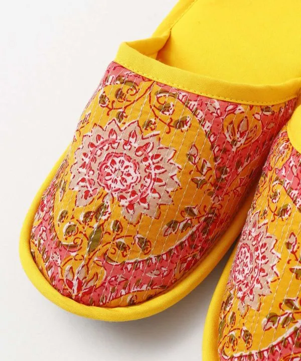 Block Print Style Travel Slippers