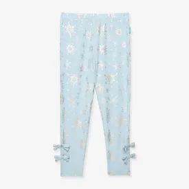 Disney Frozen Elsa Snowflake Bow Leggings