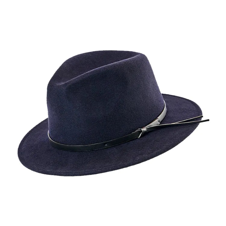 GC Hats Downtown Felt Fedora - Dark Navy