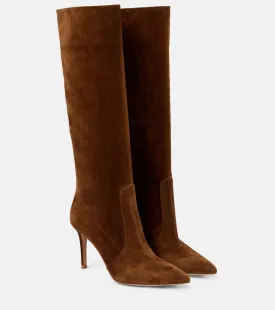 Hansen 85 knee-high suede boots Gianvito Rossi, brown