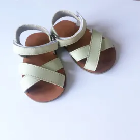 Helia Leather Children's Sandal - Sage