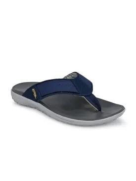 Hitz Men's Blue Open Toe Casual Slippers