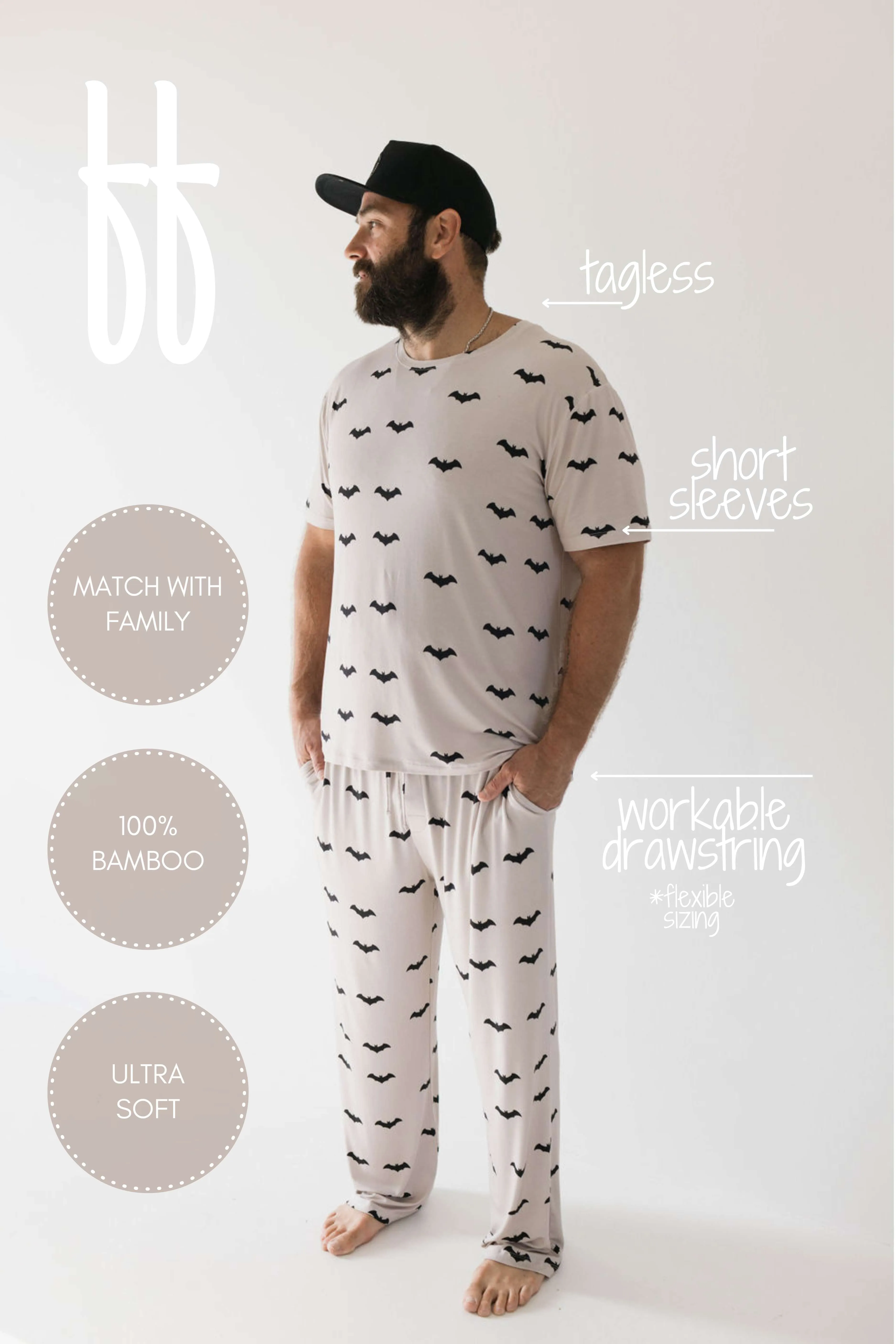 It's Bats! | Adult Bamboo Short Sleeve Pajamas