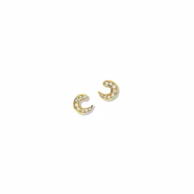 Sabina Stud Earrings 18ct Yellow Gold - Diamond Pavé