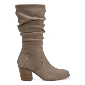 Vine Block Heel Almond Toe Casual Boots