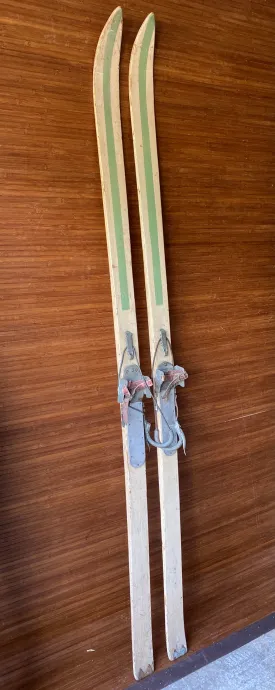 Vintage Military Downhill Skis